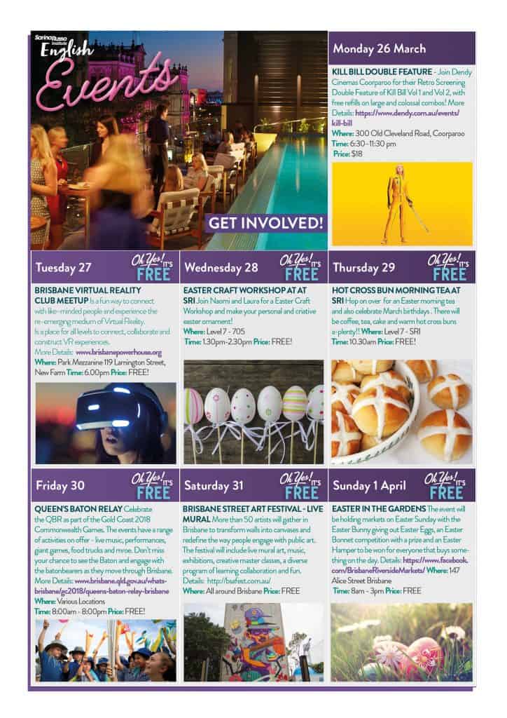 March Events Calendar 